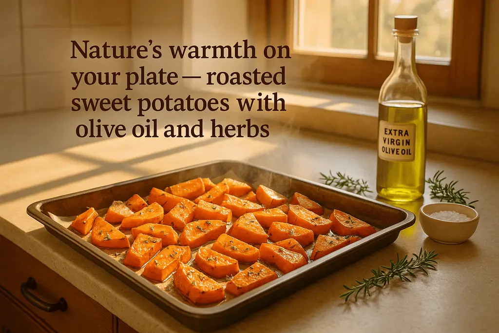 Roasted Sweet Potatoes with Olive Oil and Herbs