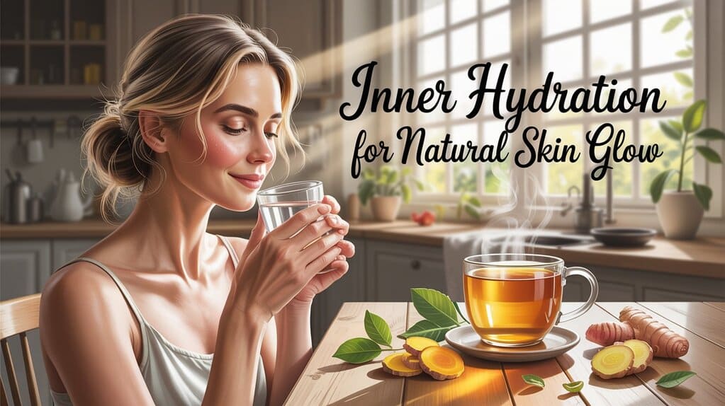 The Importance of Internal Hydration Through Drinking Water and Warming Herbs for Skin Beauty
